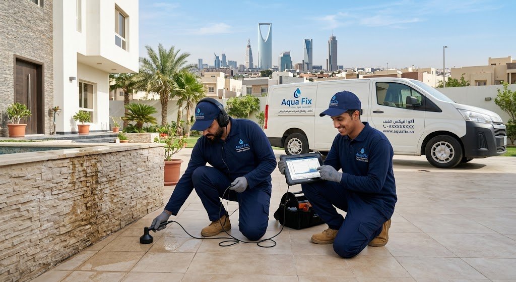 فحص دقيق بأحدث التقنيات | أفضل شركة كشف تسربات المياه حي النزهة الرياض