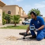 كشف تسربات المياه في حي الورود بالرياض