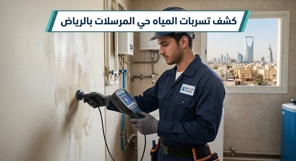 كشف تسربات المياه في حي المرسلات بالرياض
